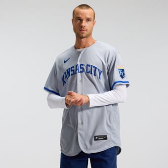 Men's Nike Gray Kansas City Royals 2022 Road Authentic Jersey