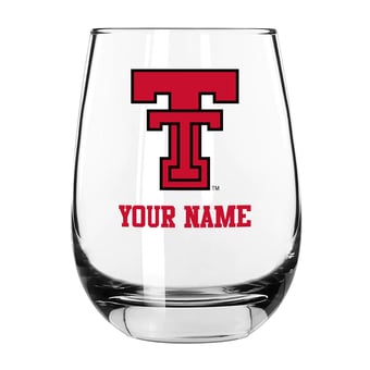 Texas Tech Red Raiders 15oz. Personalized Stemless Glass Tumbler