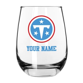 Tennessee Titans 15oz. Personalized Stemless Glass Tumbler