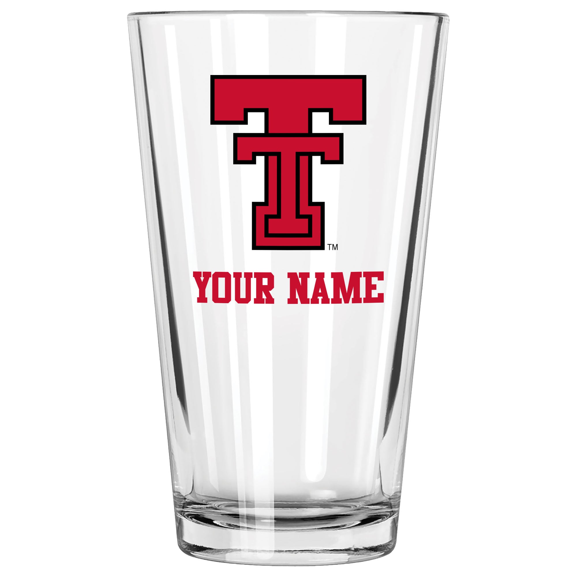 Texas Tech Red Raiders 16oz. Personalized Pint Glass