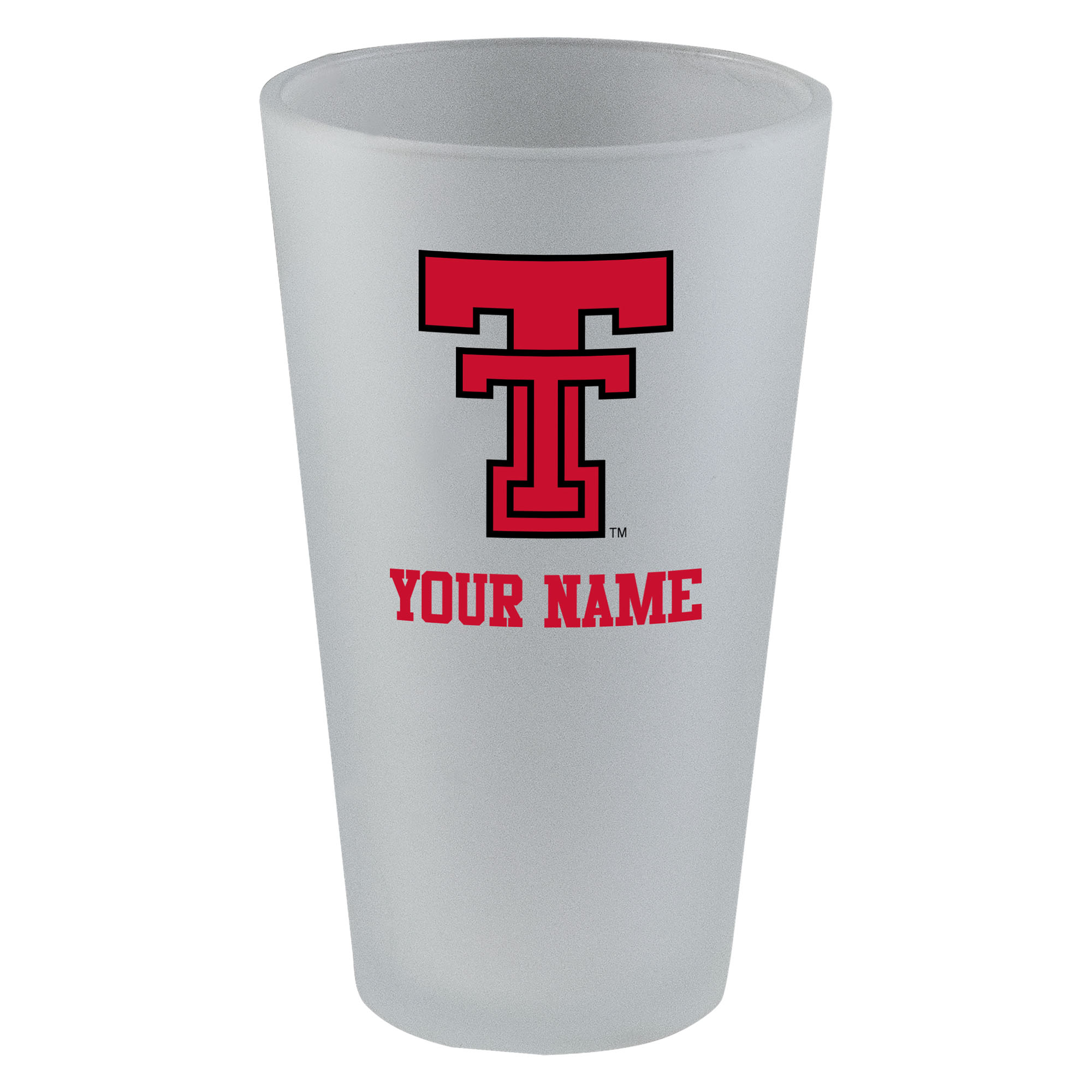 Texas Tech Red Raiders 16oz. Frosted Personalized Pint Glass