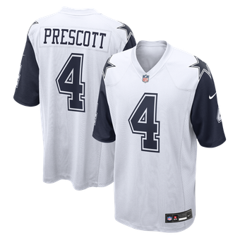 Men's Nike Dak Prescott White Dallas Cowboys Alternate Game Team Jersey