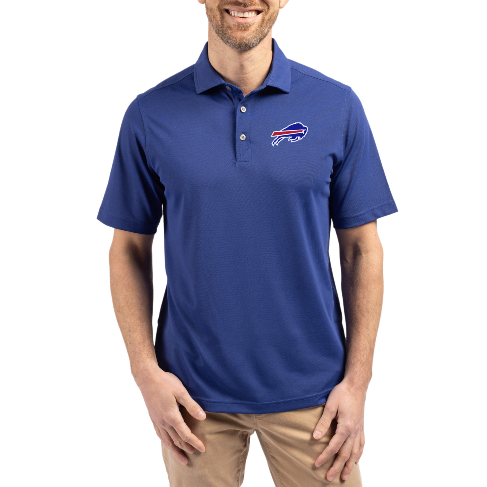 Cutter & Buck Men's Royal Buffalo Bills Virtue Eco Pique Polo Shirt - Royal