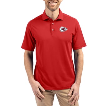 Men's Cutter & Buck Red Kansas City Chiefs Virtue Eco Pique Recycled Polo