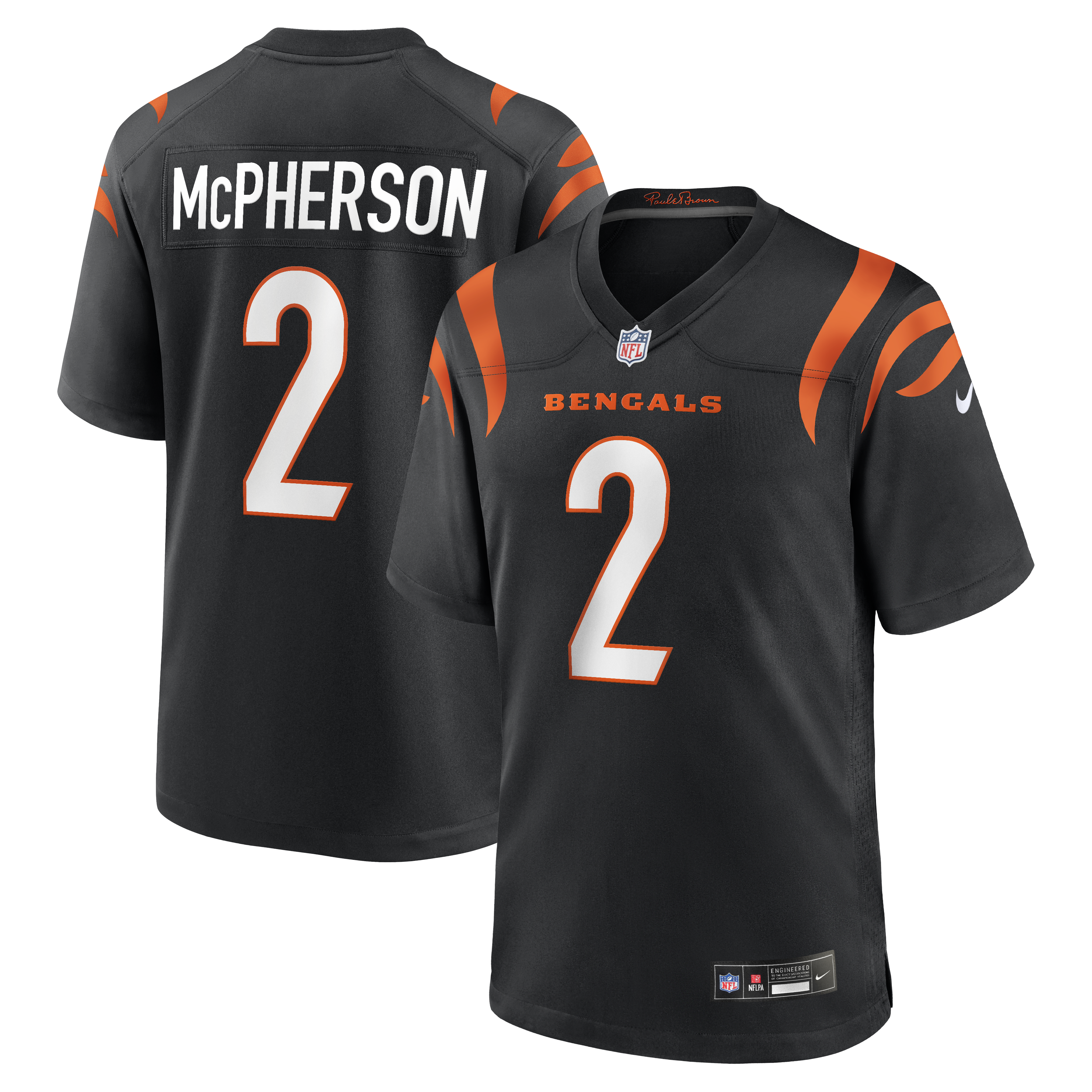 Men's Nike Evan McPherson Black Cincinnati Bengals Game Jersey