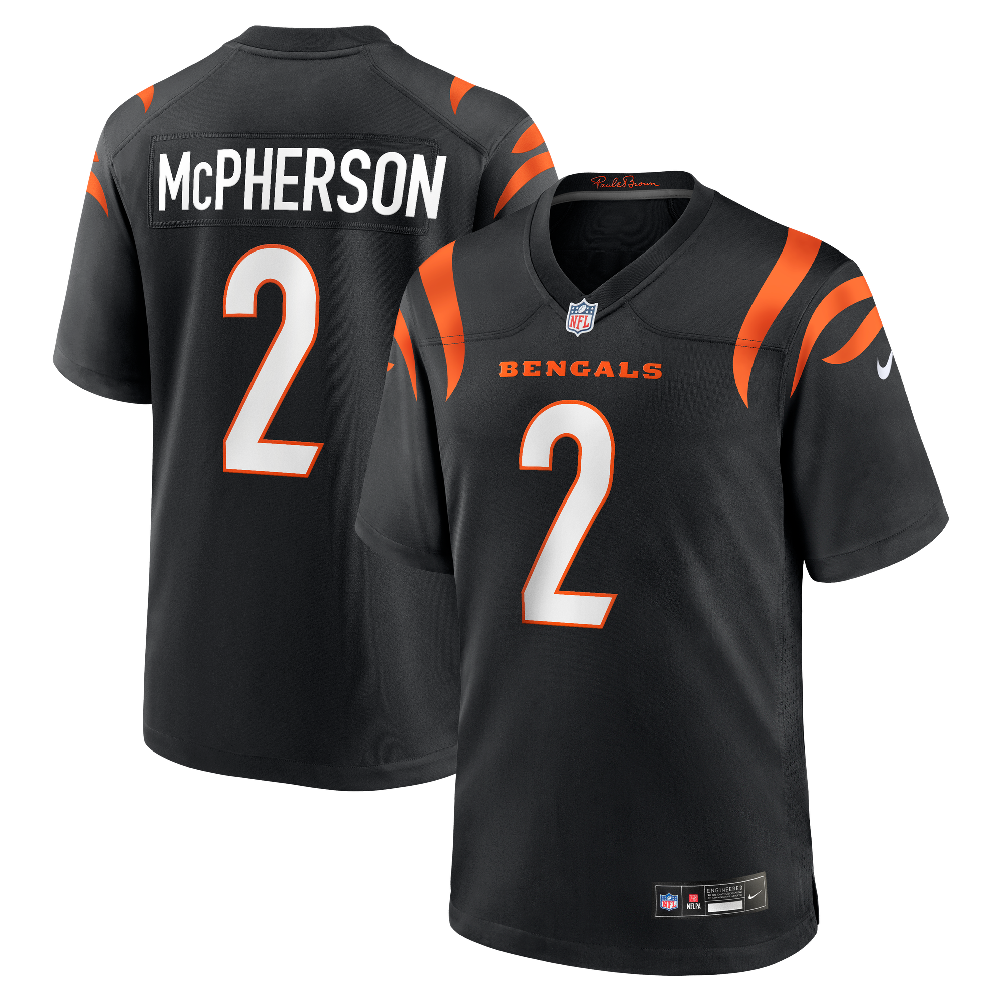 Men's Nike Evan McPherson Black Cincinnati Bengals Game Jersey