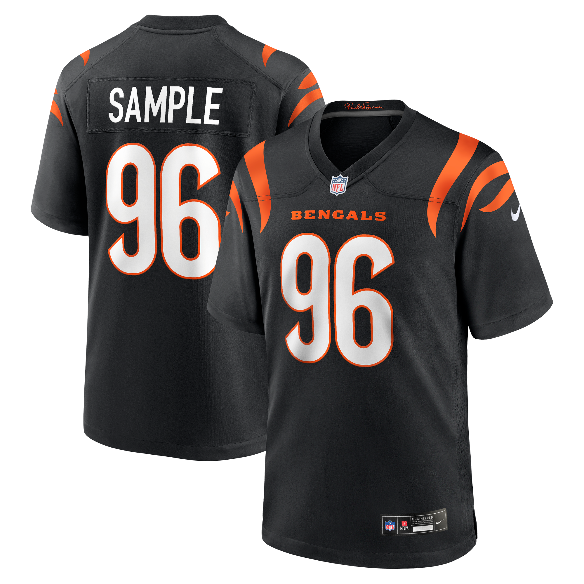 Men's Nike Cam Sample Black Cincinnati Bengals Game Jersey