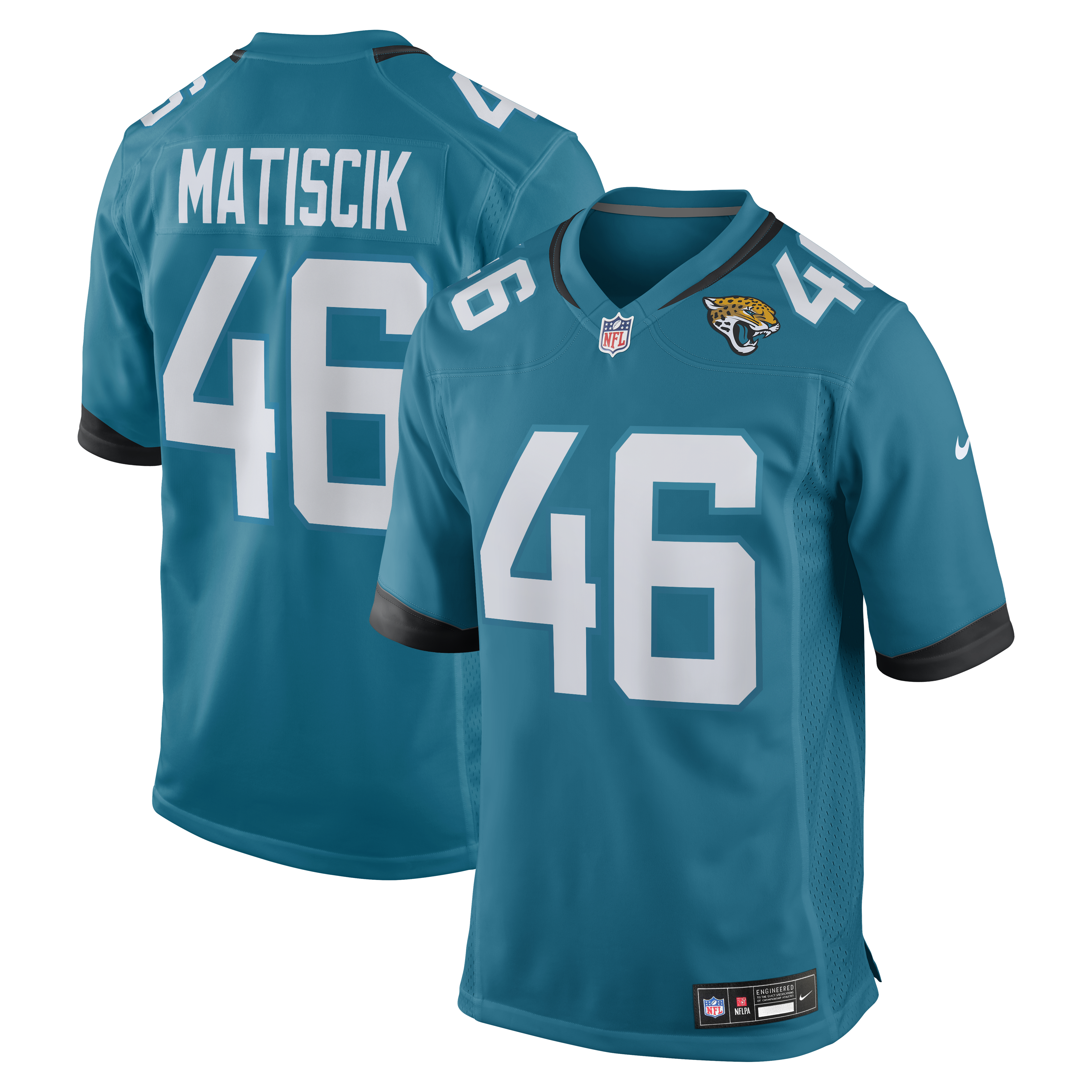 Men's Nike Ross Matiscik Teal Jacksonville Jaguars Game Jersey