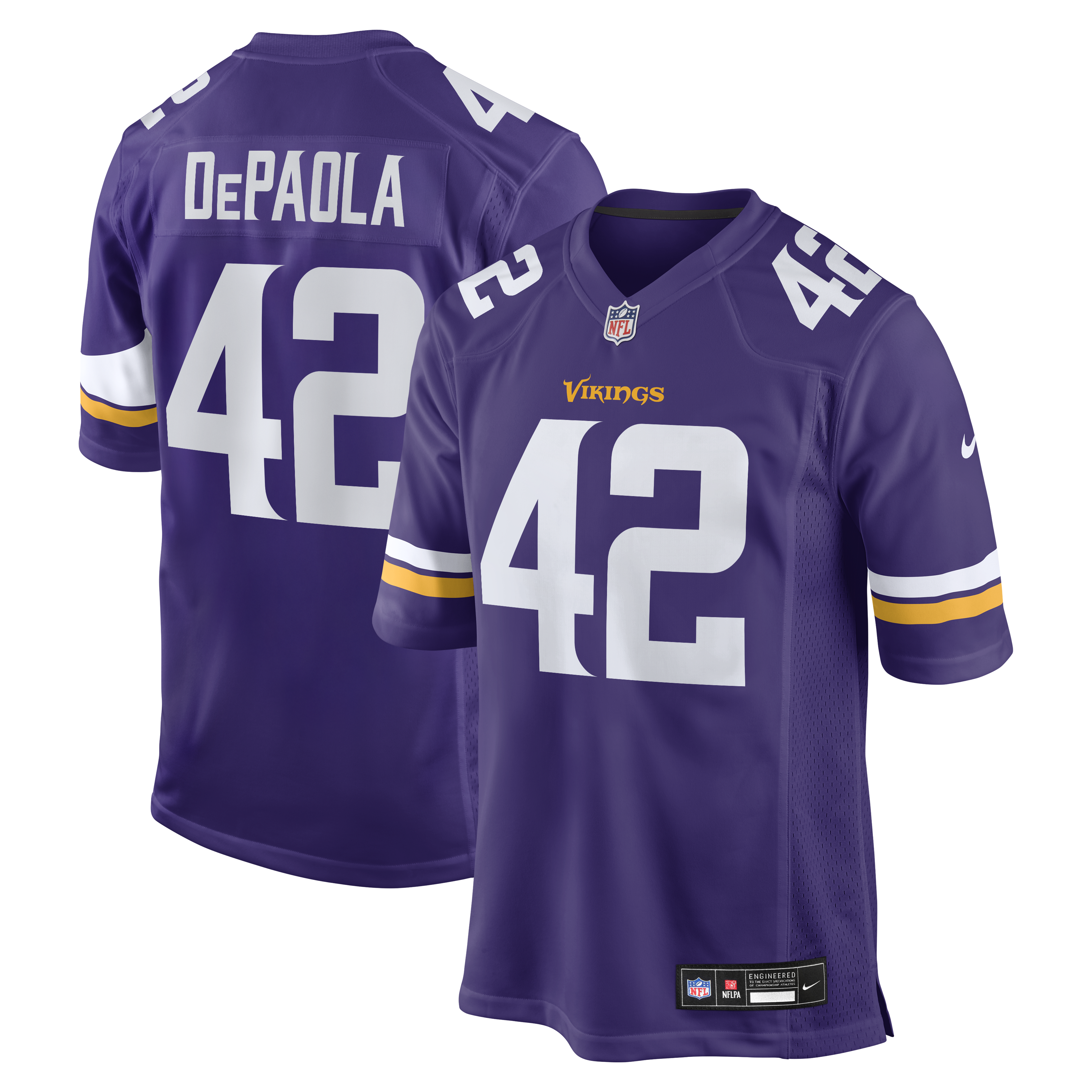 Men's Nike Andrew DePaola Purple Minnesota Vikings Game Jersey