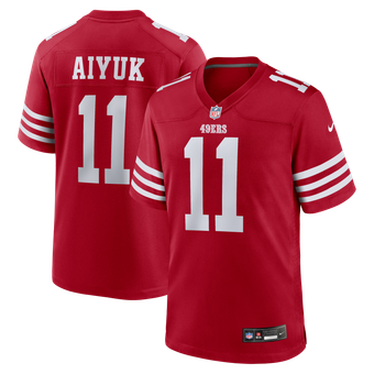 Men's Nike Brandon Aiyuk Scarlet San Francisco 49ers Game Player Jersey