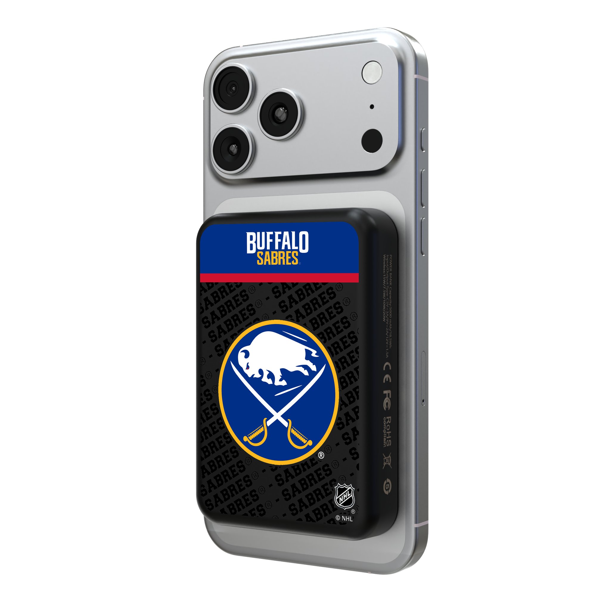 Buffalo Sabres Endzone Plus Wireless Power Bank Buffalo Sabres Endzone Plus Wireless Power Bank