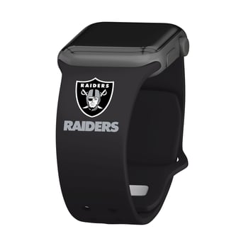 Black Las Vegas Raiders Silicone Apple Watch Band