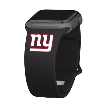 Black New York Giants Silicone Apple Watch Band