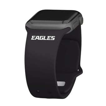 Black Philadelphia Eagles Silicone Apple Watch Band