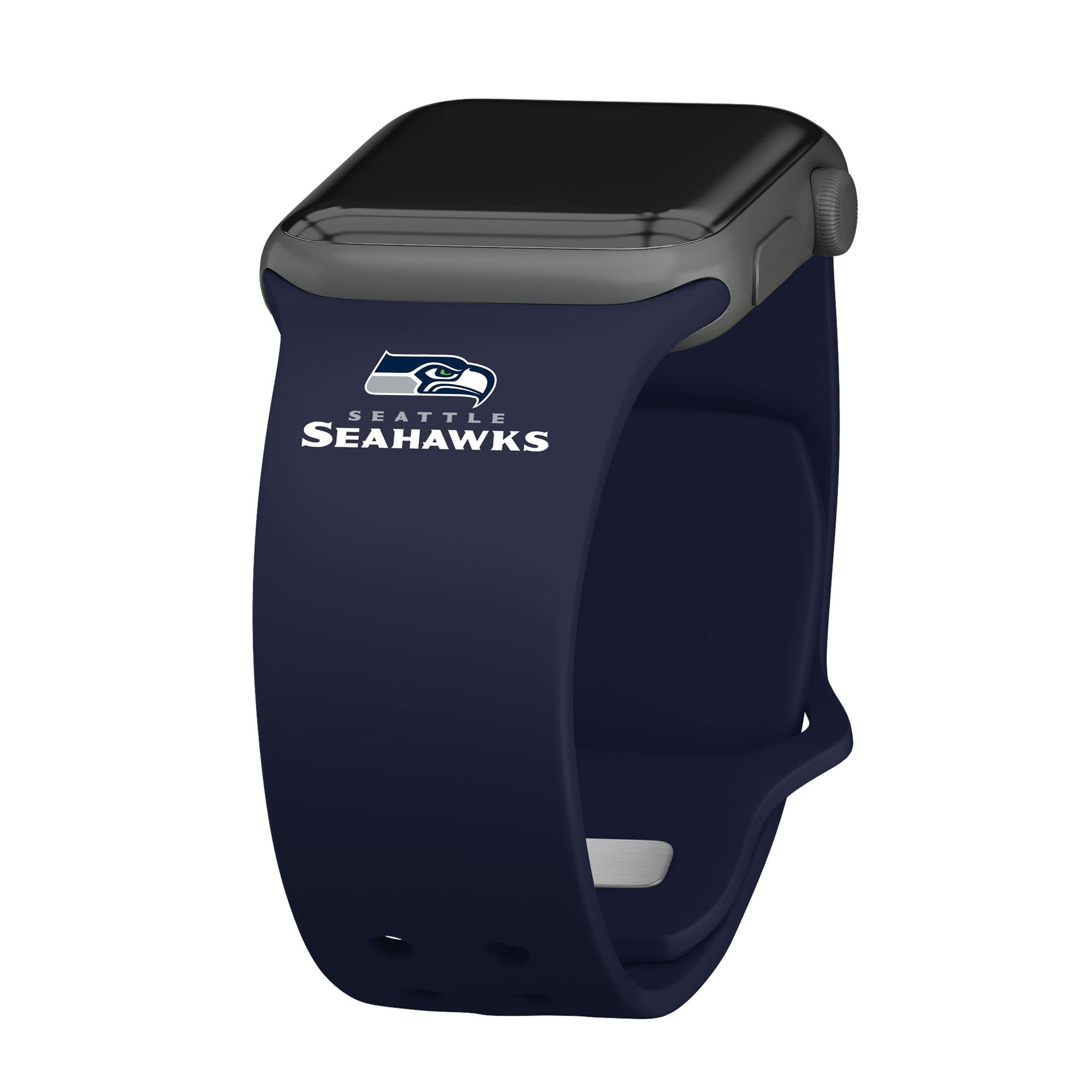 College Navy Seattle Seahawks Silicone Apple Watch Band College Navy Seattle Seahawks Silicone Apple Watch Band