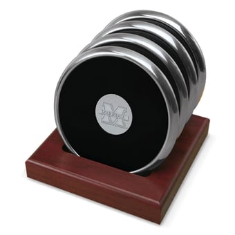 Silver Marshall Thundering Herd Coasters 4-Pack Set
