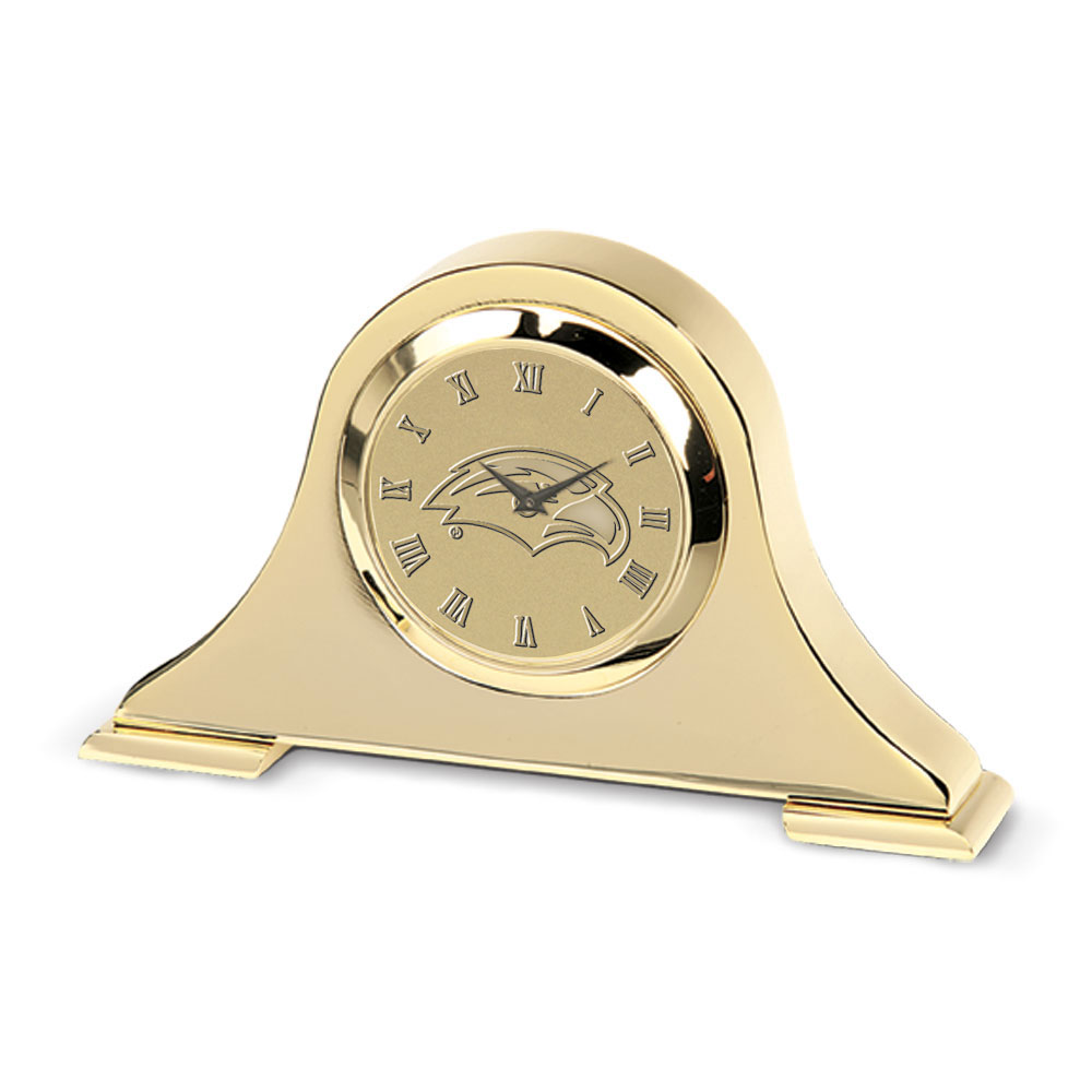 Southern Miss Golden Eagles Gold Napoleon Desk Clock