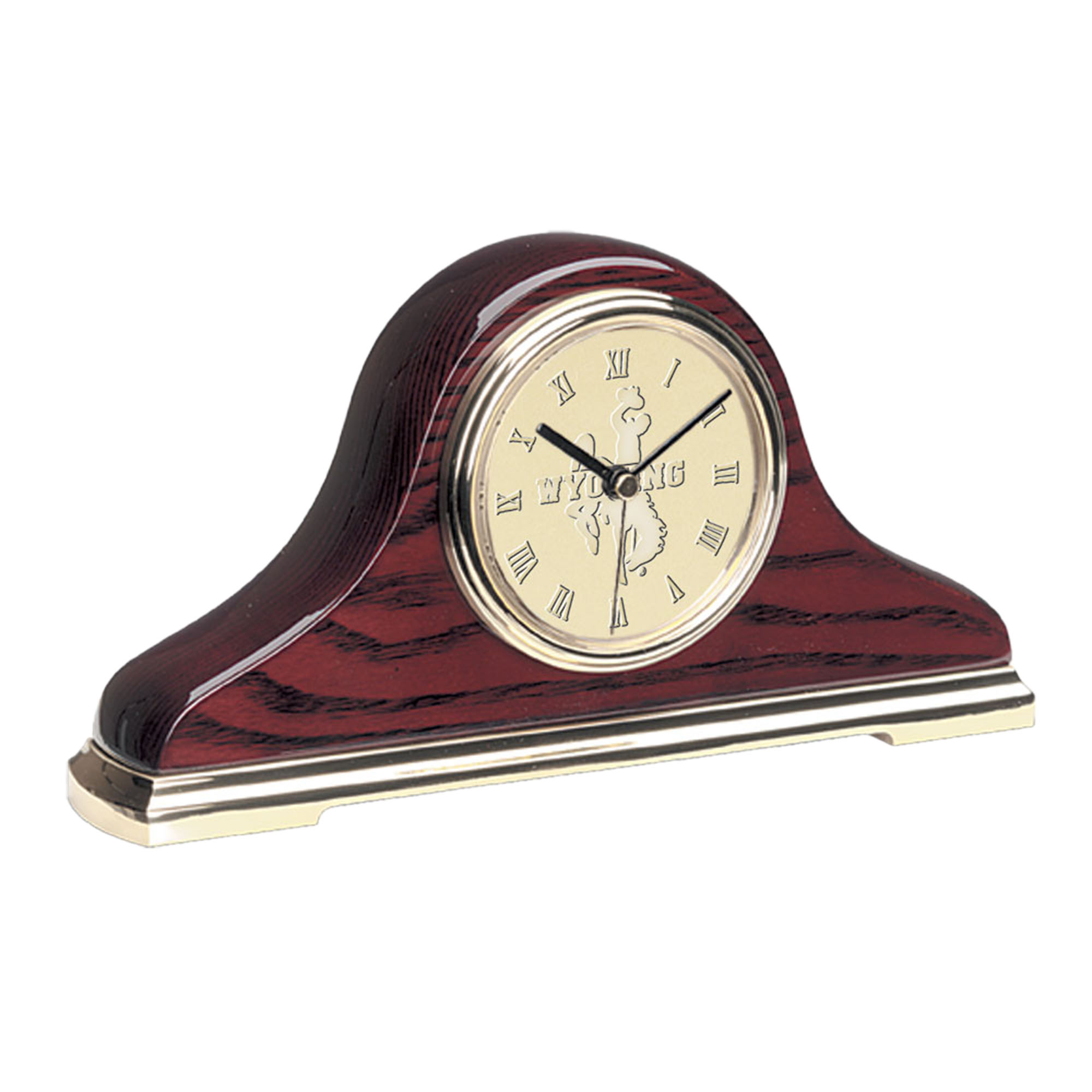 Gold Wyoming Cowboys Napoleon Clock
