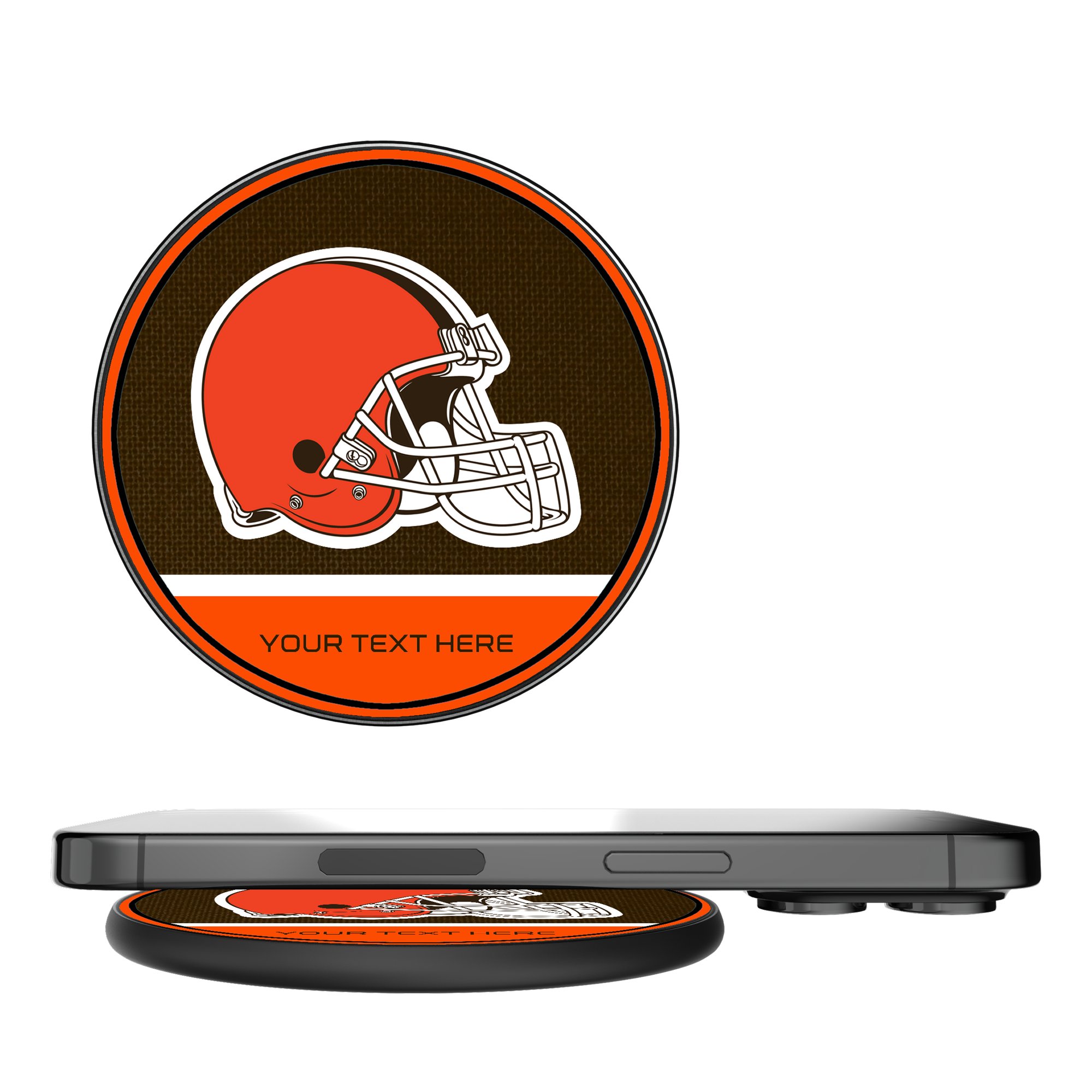Keyscaper  Cleveland Browns Personalized 15 Watt Wireless Induction Charger