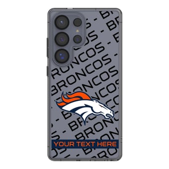 Denver Broncos Personalized Tilt Design Galaxy Clear Case