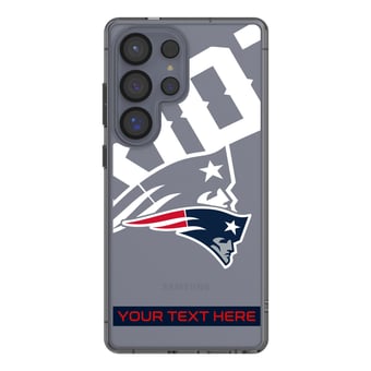 New England Patriots Personalized Tilt Design Galaxy Clear Case