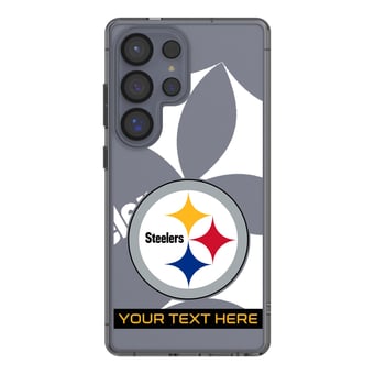 Pittsburgh Steelers Personalized Tilt Design Galaxy Clear Case