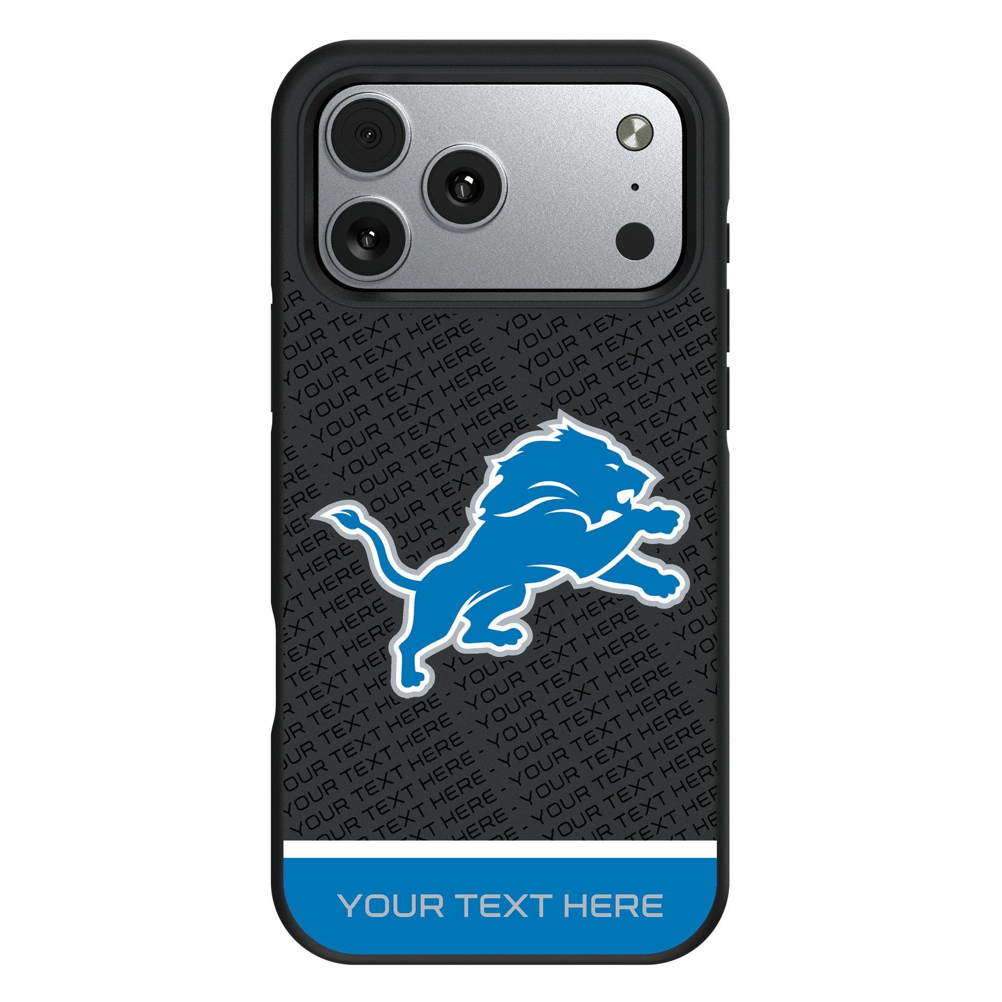 Keyscaper Detroit Lions Personalized Bump Case with 8.2ft Drop Protection