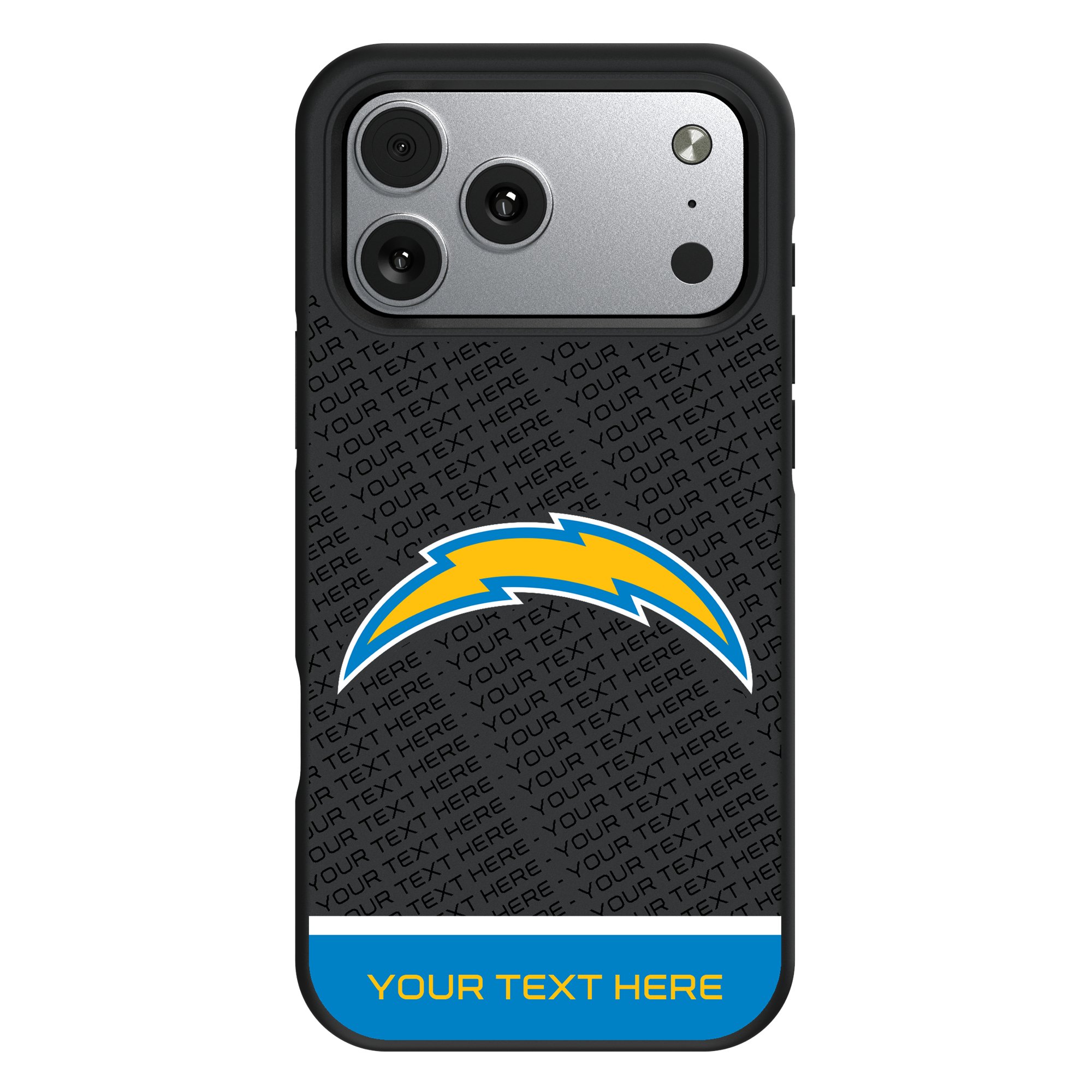 Keyscaper Los Angeles Chargers Personalized Bump Case with 8.2ft Drop Protection