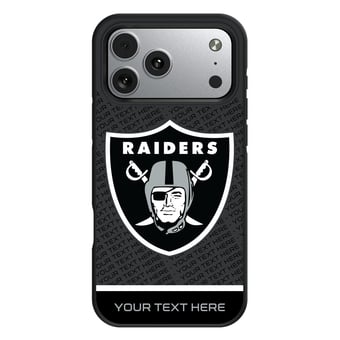 Keyscaper Las Vegas Raiders Personalized Bump Case with 8.2ft Drop Protection