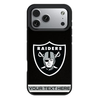 Keyscaper Las Vegas Raiders Personalized Bump Case with 8.2ft Drop Protection