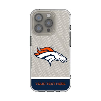 Denver Broncos Personalized Endzone Plus Design iPhone Clear Case