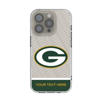 Green Bay Packers Personalized Endzone Plus Design iPhone Clear Case