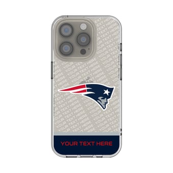 New England Patriots Personalized Endzone Plus Design iPhone Clear Case
