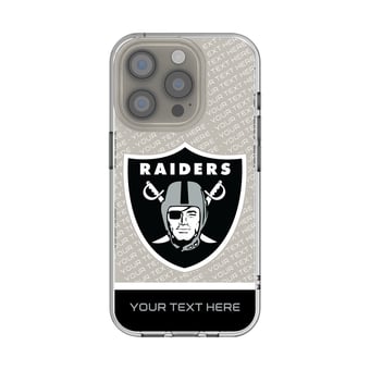 Las Vegas Raiders Personalized Endzone Plus Design iPhone Clear Case