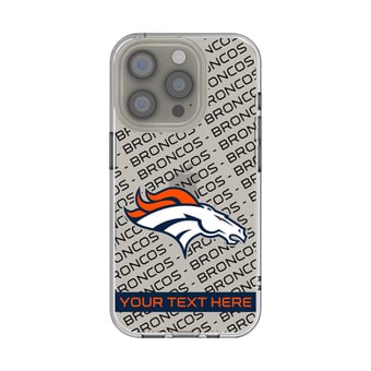 Denver Broncos Personalized Tilt Design iPhone Clear Case