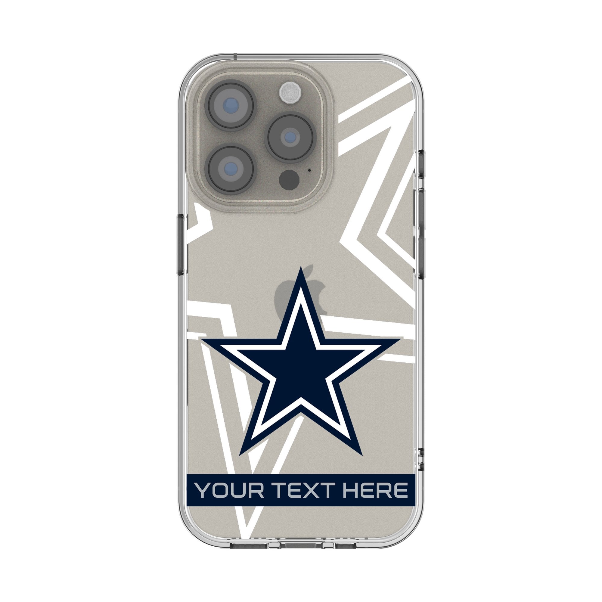 Dallas Cowboys Personalized Tilt Design iPhone Clear Case