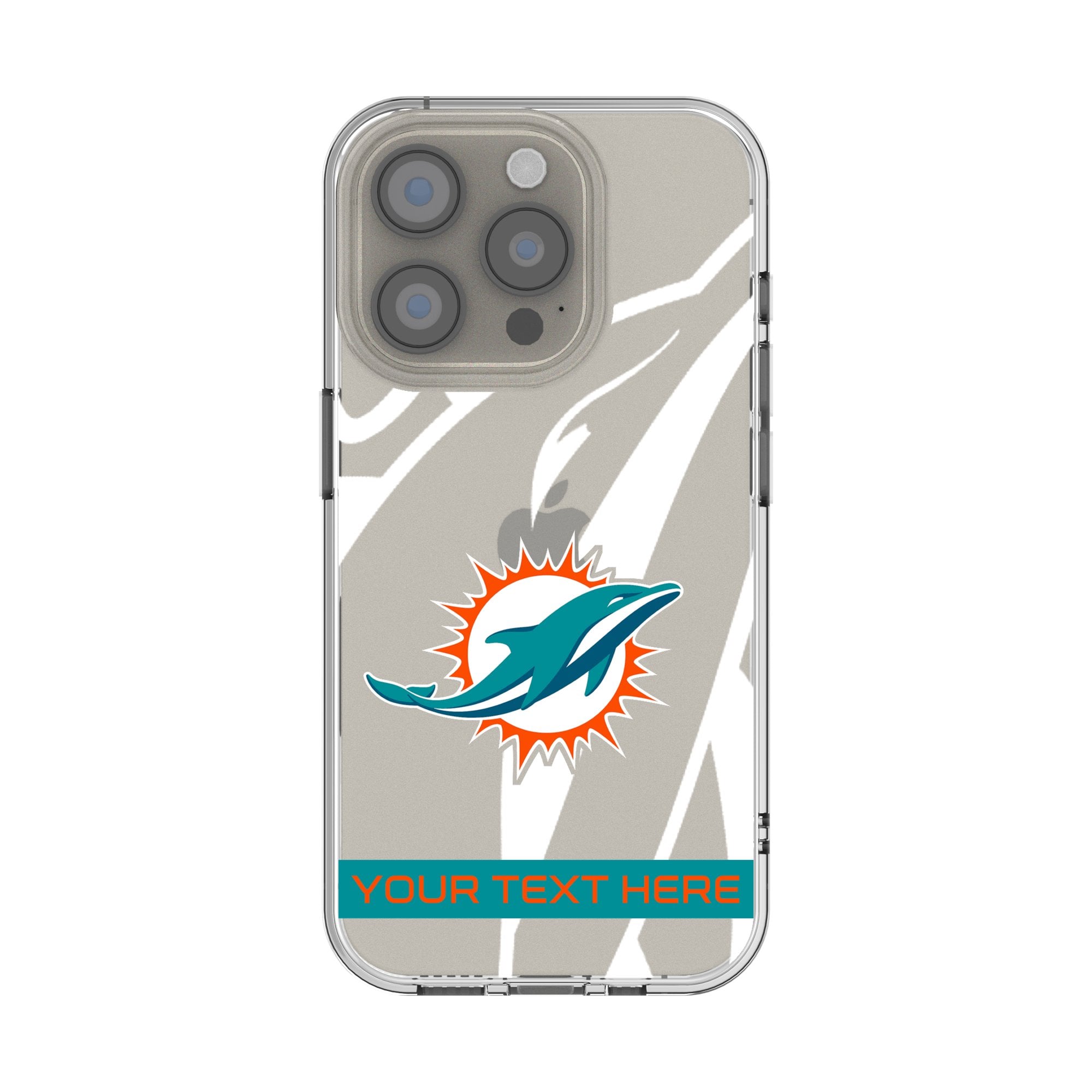 Miami Dolphins Personalized Tilt Design iPhone Clear Case Miami Dolphins Personalized Tilt Design iPhone Clear Case
