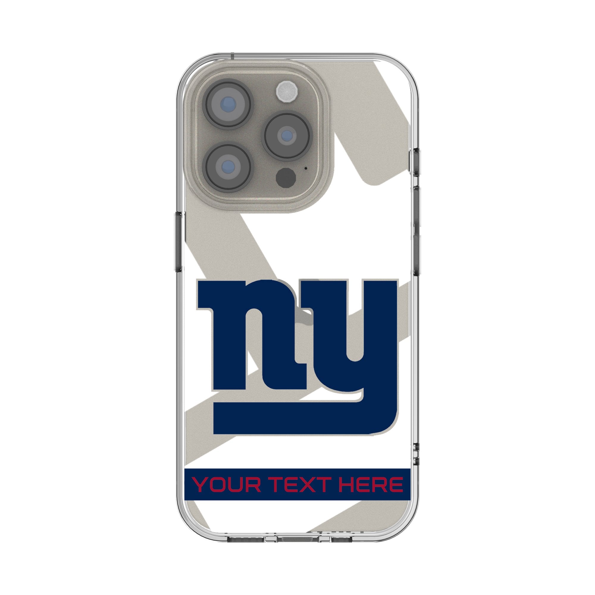 New York Giants Personalized Tilt Design iPhone Clear Case