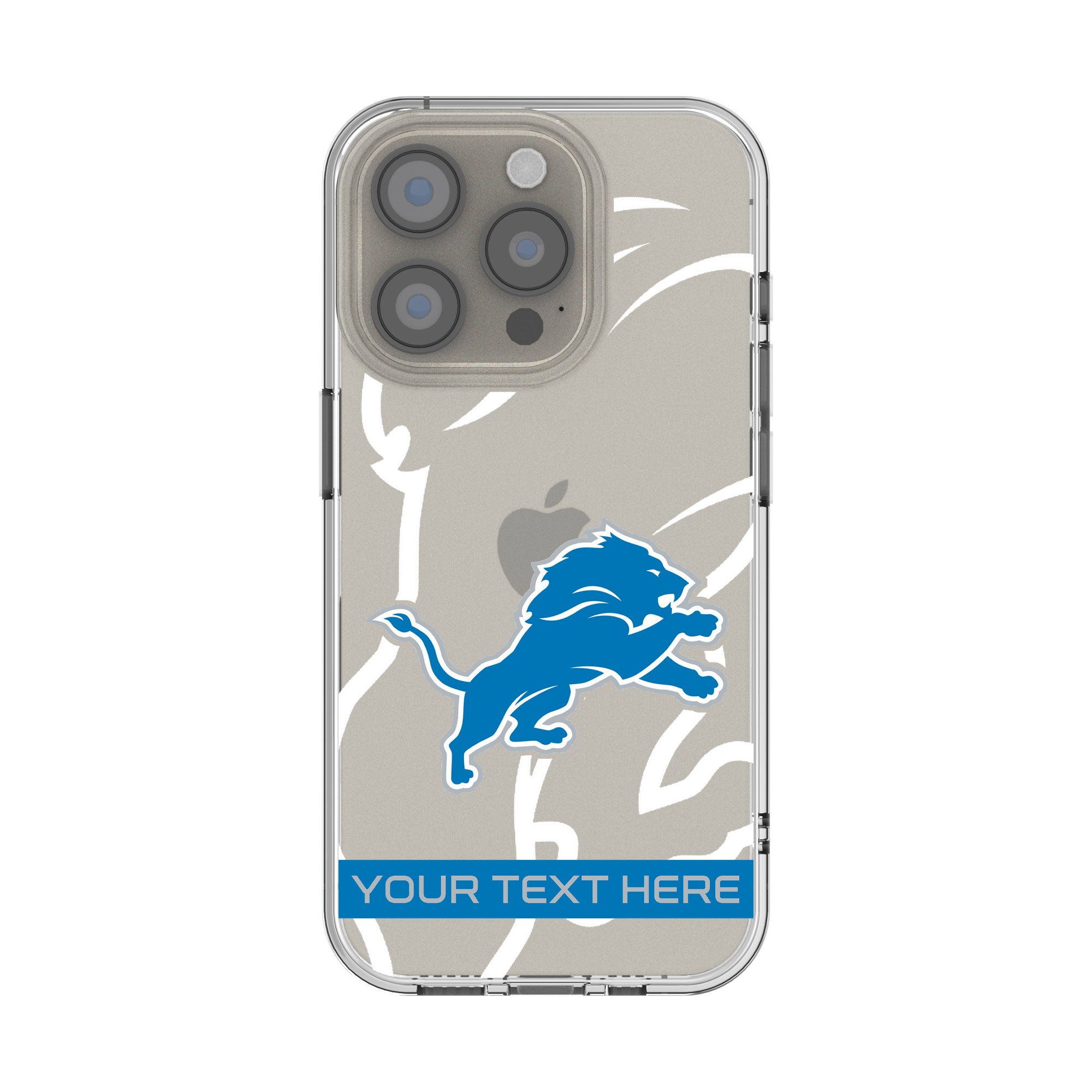 Detroit Lions Personalized Tilt Design iPhone Clear Case