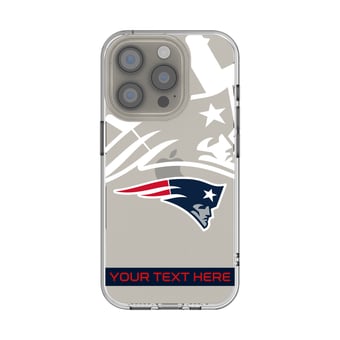 New England Patriots Personalized Tilt Design iPhone Clear Case