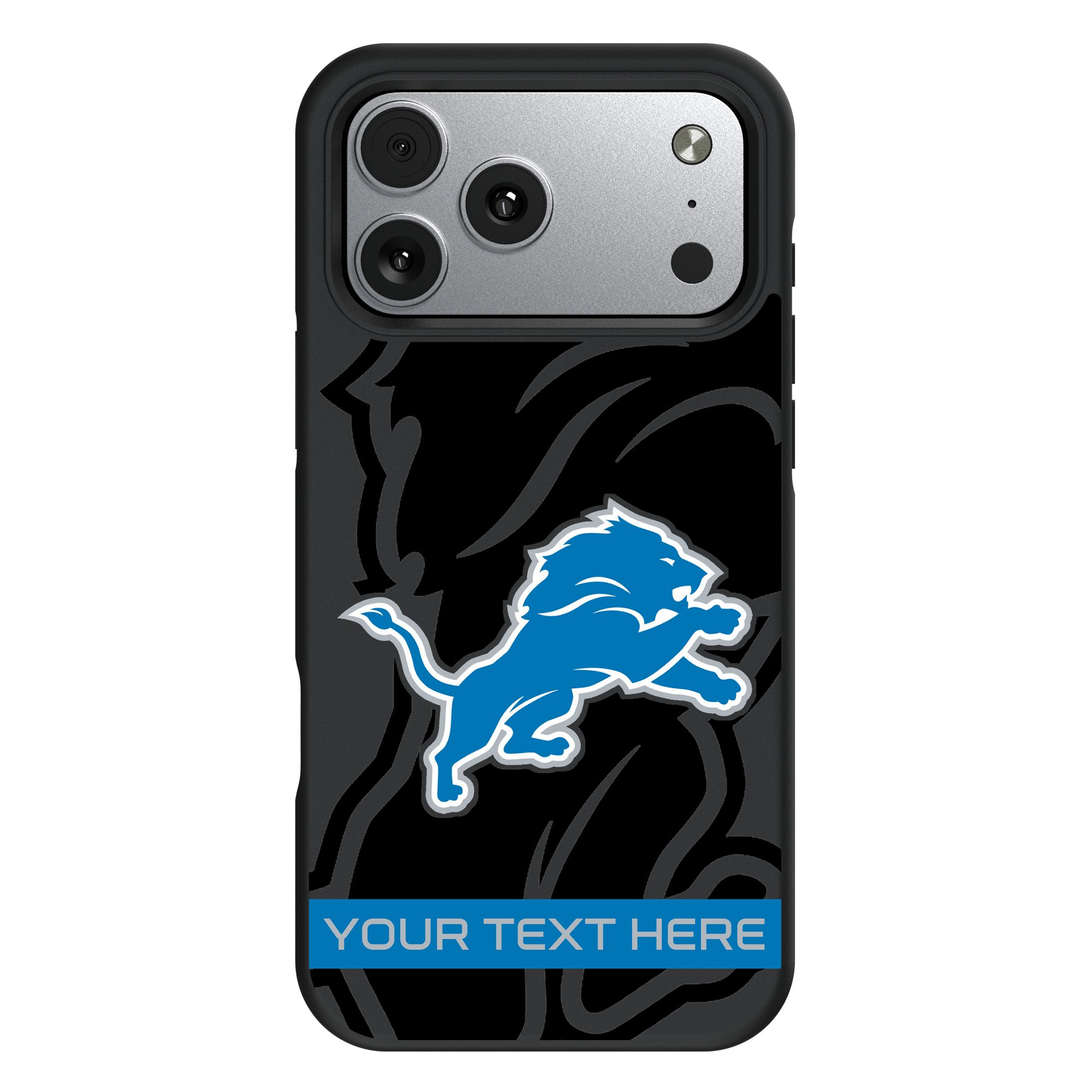 Keyscaper Detroit Lions Personalized Bump Case with 8.2ft Drop Protection