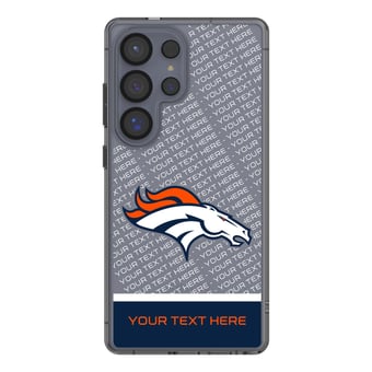 Denver Broncos Personalized Endzone Plus Design Galaxy Clear Phone Case