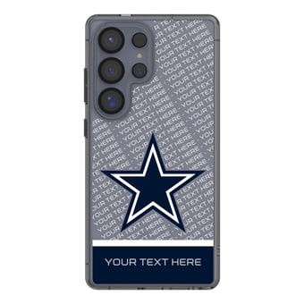 Dallas Cowboys Personalized Endzone Plus Design Galaxy Clear Phone Case