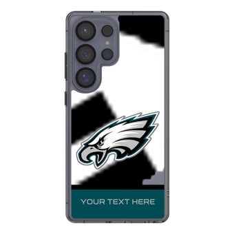 Philadelphia Eagles Personalized Endzone Plus Design Galaxy Clear Phone Case