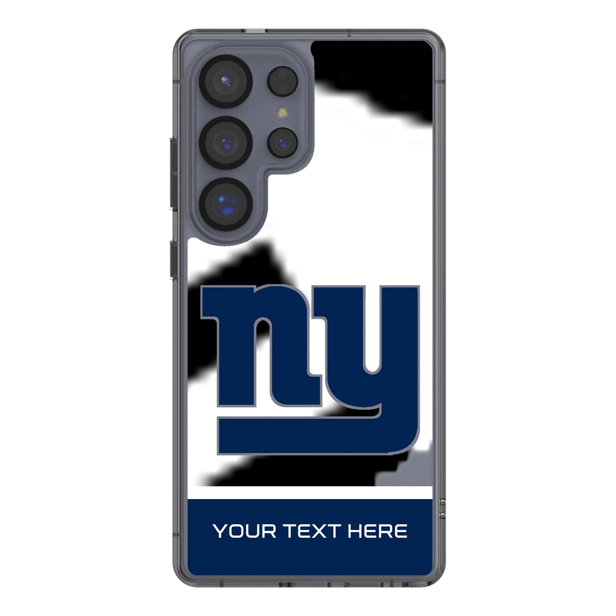 New York Giants Personalized Endzone Plus Design Galaxy Clear Phone Case