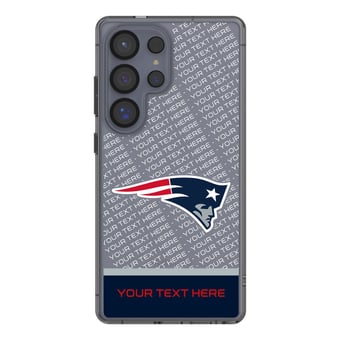 New England Patriots Personalized Endzone Plus Design Galaxy Clear Phone Case