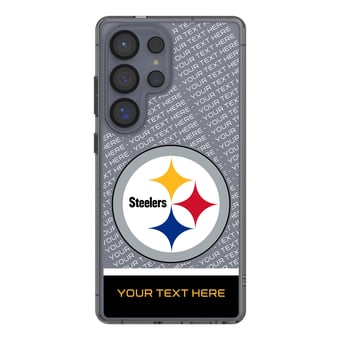 Pittsburgh Steelers Personalized Endzone Plus Design Galaxy Clear Phone Case