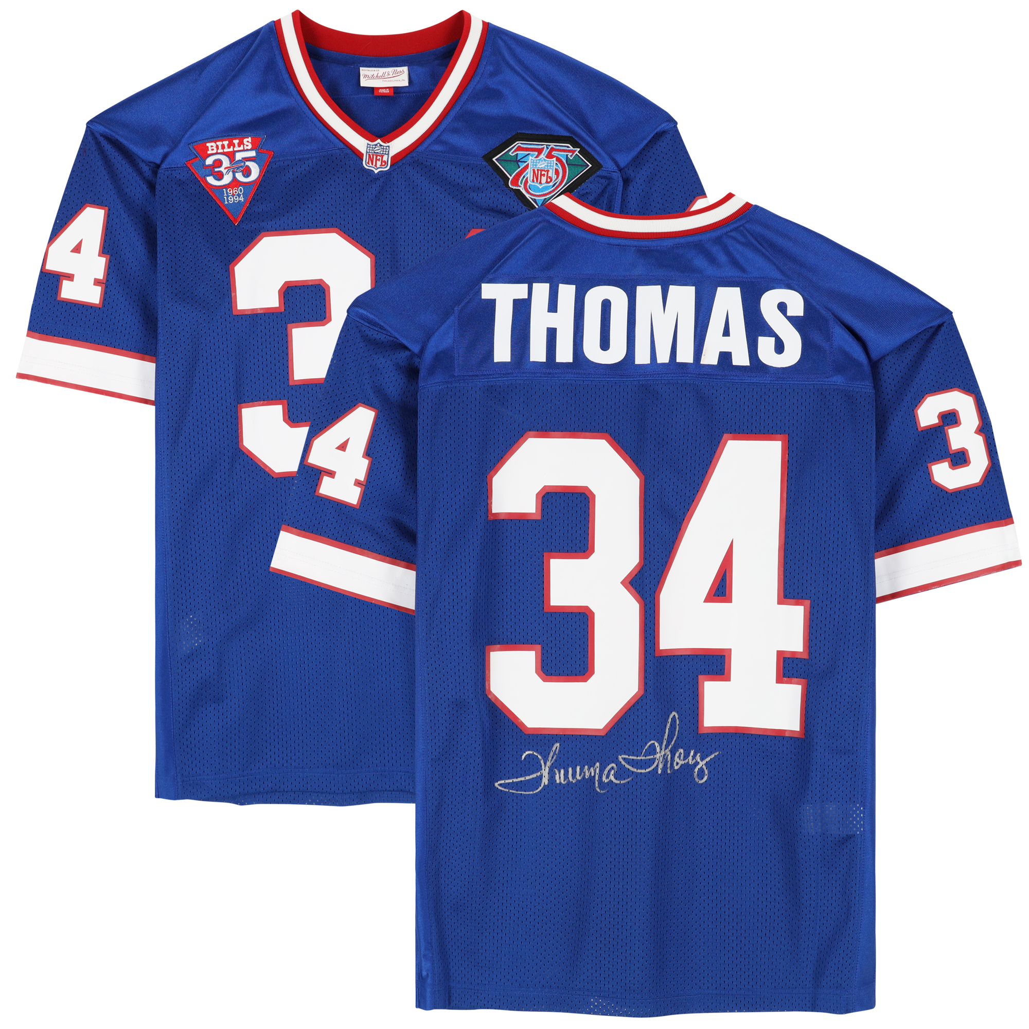 Thurman Thomas Buffalo Bills Autographed Mitchell & Ness Blue Authentic Jersey