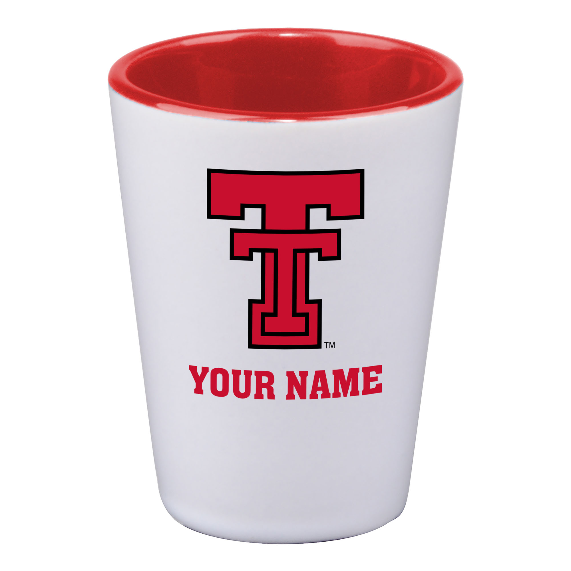 Texas Tech Red Raiders 2oz. Personalized Ceramic Shot Glass