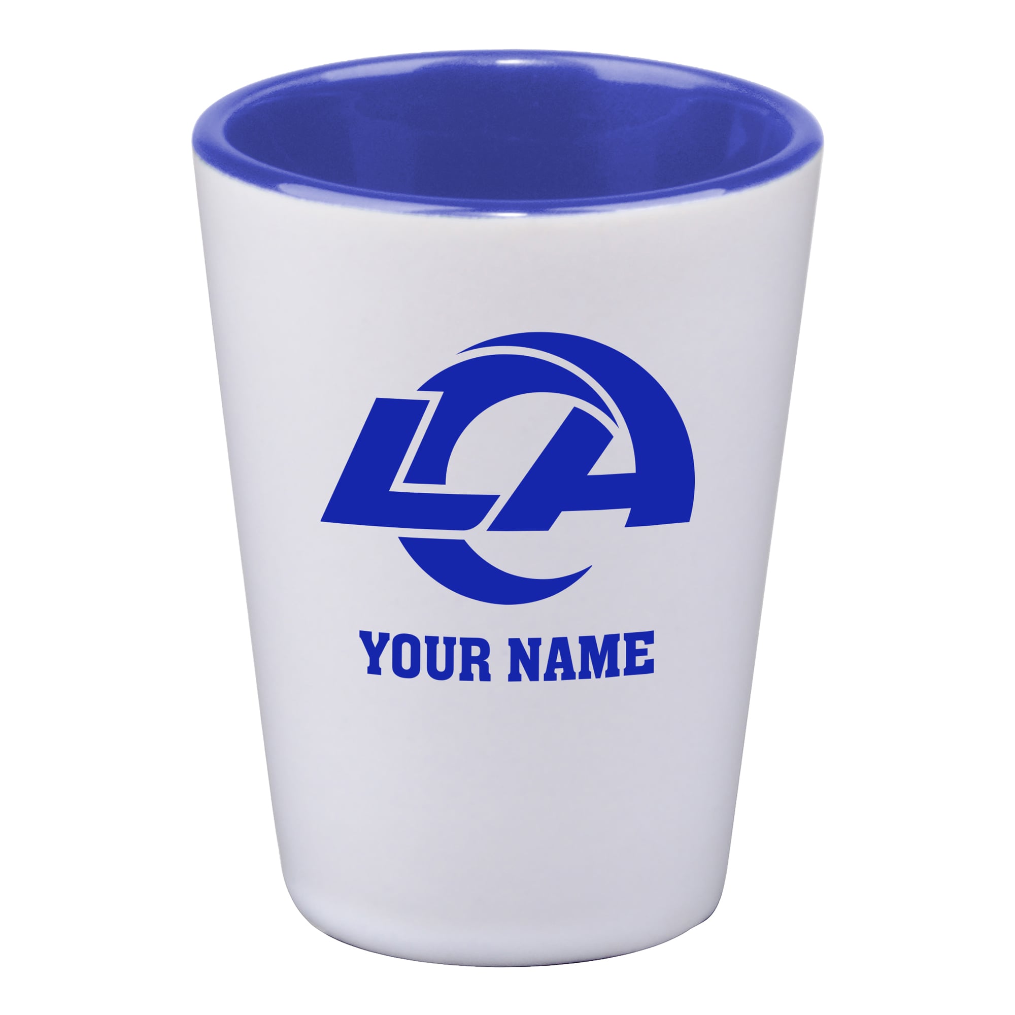 Los Angeles Rams 2oz. Personalized Ceramic Shot Glass